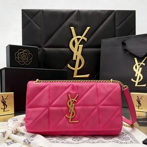 <AUTHENTIC>YSL Pink Quilted Gem